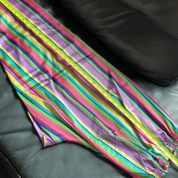 Dannyjams PJs Women Size 1X Rainbow Colored Stripes Silky Soft - Picture 11 of 11